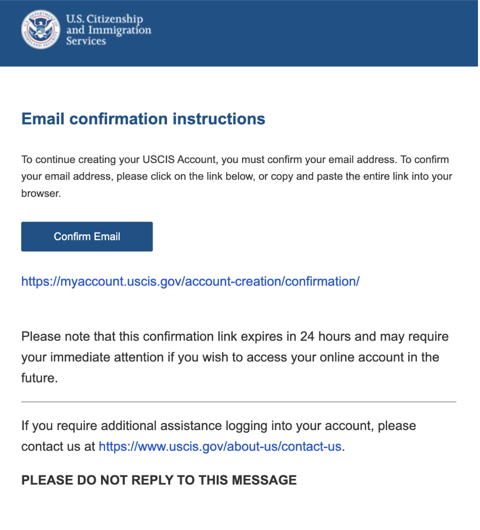 This is the email confirmation.