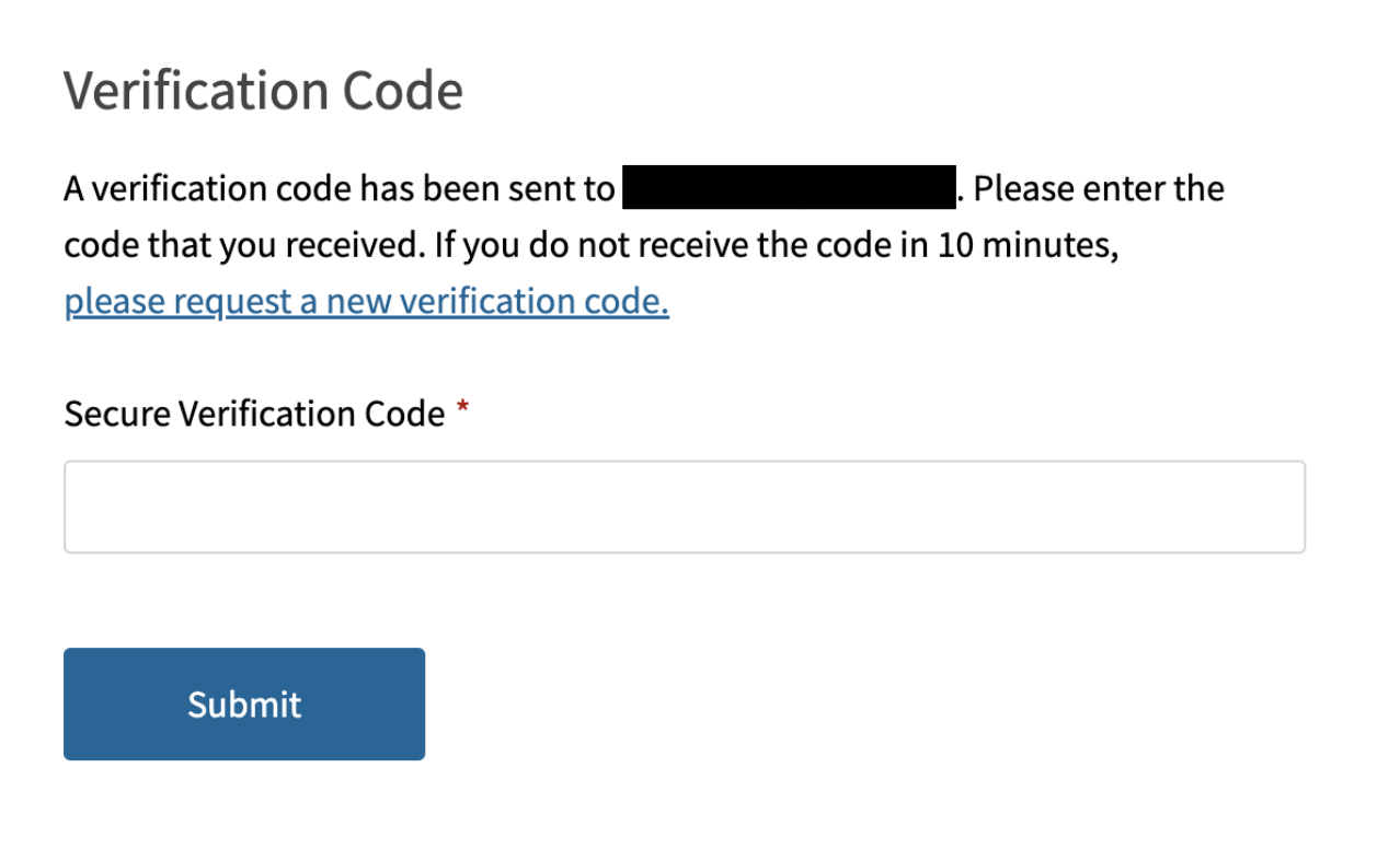 This is the verification code page. 