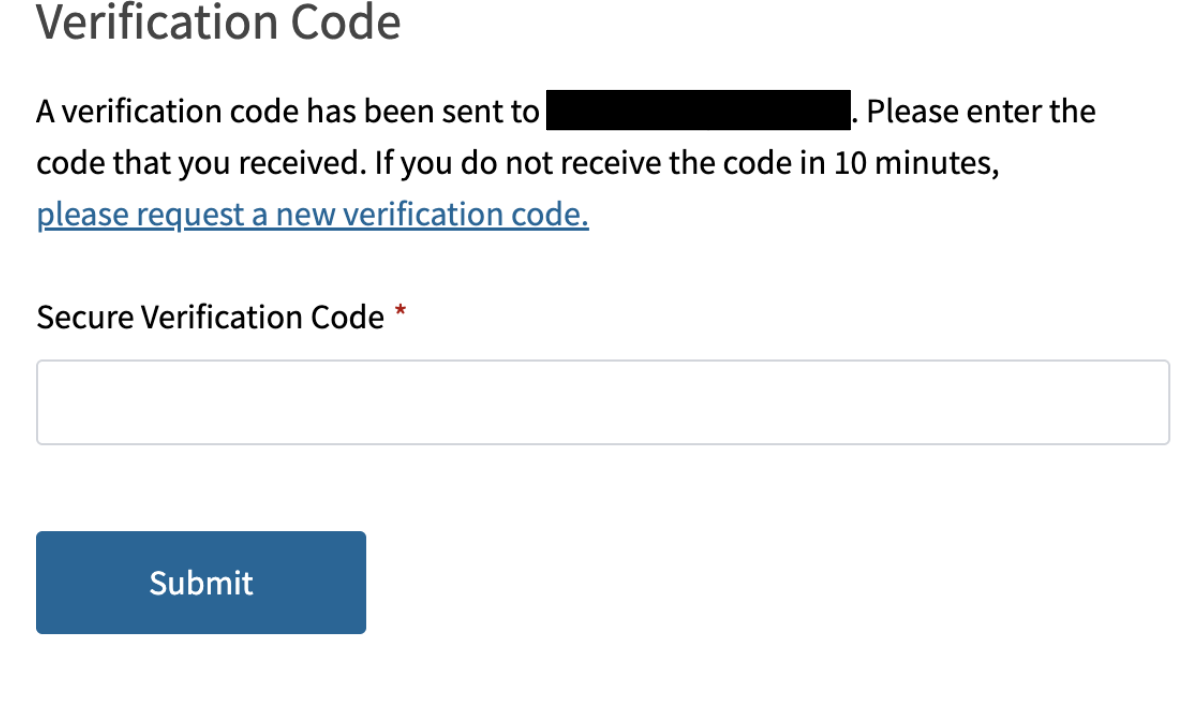 Sa a se paj kòd verifikasyon an.